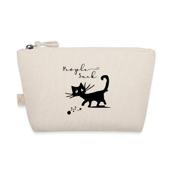 Cat Cat Lover Gift Funny Saying: People Suck - Organic Pouch - nature - Front