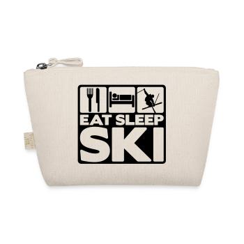 eat sleep ski 04 - Organic Pouch - nature - Front