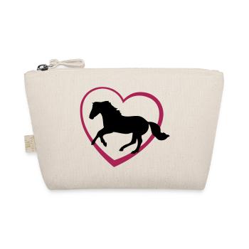 Cheval au galop avec coeur - Trousse biologique - nature - Devant