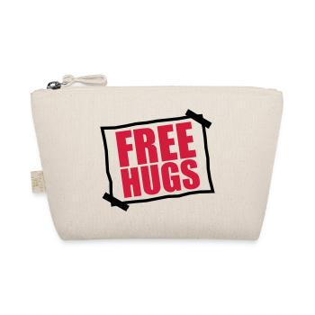 paper pasted note notices free hugs free - Organic Pouch - nature - Front