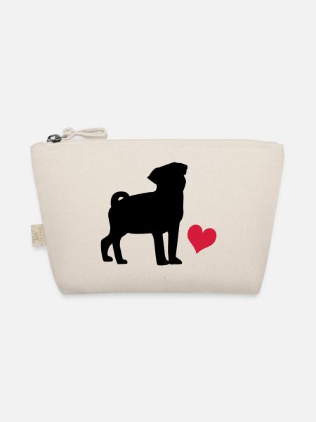 pug - Organic Pouch - nature - Front