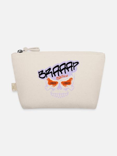 Braaap BIG Skull - Bio-Täschchen - Natur - Vorne