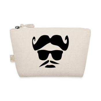 funny_hair_mustache_man - Organic Pouch - nature - Front