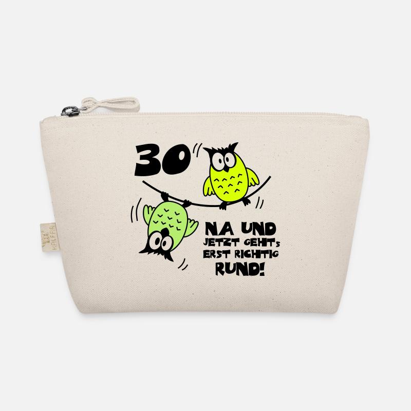 30 anniversaire, hibou sur le câble, rond Trousse biologique
