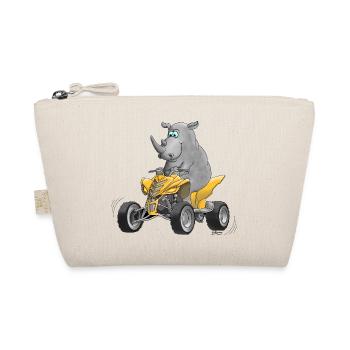 Lustiges Nashorn - Quad - Bio-Täschchen - Natur - Vorne