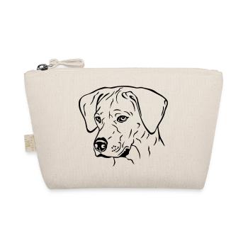 Rhodesian Ridgeback Hündin Kopf schwarz - Bio-Täschchen - Natur - Vorne