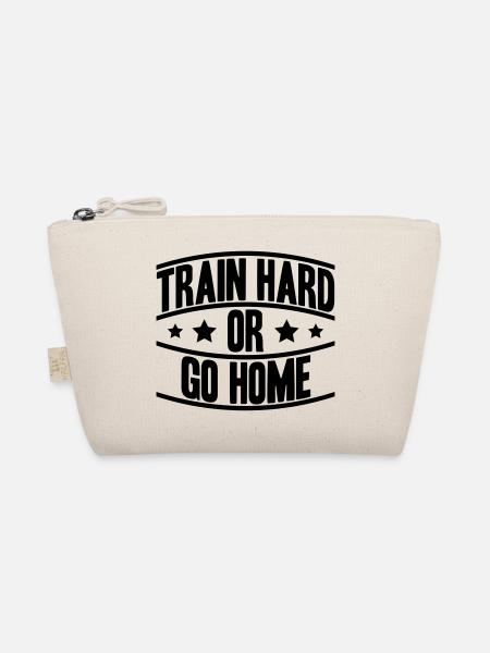 Train Hard Or Go Home Logo - Organic Pouch - nature - Front