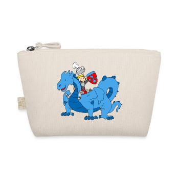Boy Knight riding Blue Dragon - Bio-Täschchen - Natur - Vorne