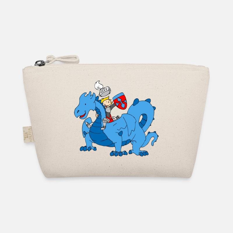 Boy Knight riding Blue Dragon Bio-Täschchen