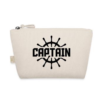 Captain steering wheel logo - Organic Pouch - nature - Front