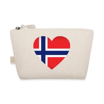 Heart Norway Scandinavia Love - Organic Pouch - nature - Front