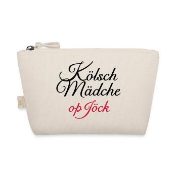 Kölsch Mädche op Jöck - Mädchen aus Köln unterwegs - Bio-Täschchen - Natur - Vorne