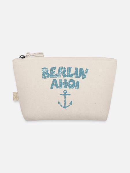Berlin Ahoi Anker Vintage Hell - Bio-Täschchen - Natur