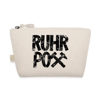 Ruhrpott X Ruhrgebiet Design (Vintage/Schwarz) - Bio-Täschchen - Natur - Vorne