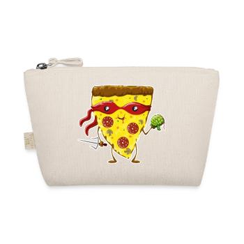 Ninja Pizza isst Schildkröte - Bio-Täschchen - Natur - Vorne