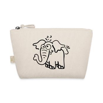Knuffiger Elefant - Bio-Täschchen - Natur - Vorne