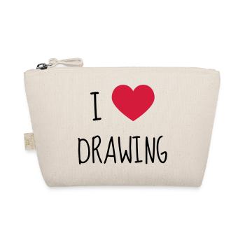 Zeichnung / Zeichner / Drawing / Drawer - Bio-Täschchen - Natur - Vorne