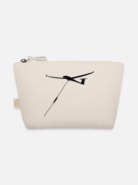 Windenstart Segelflieger Geschenk Flieschen - Bio-Täschchen - Natur