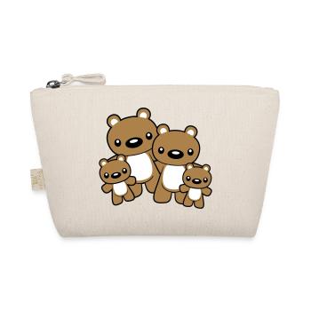 Bears family with 2 small children - Organic Pouch - nature - Front