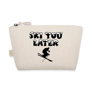 Ski You Later Schi und Wintersport Design - Bio-Täschchen - Natur - Vorne