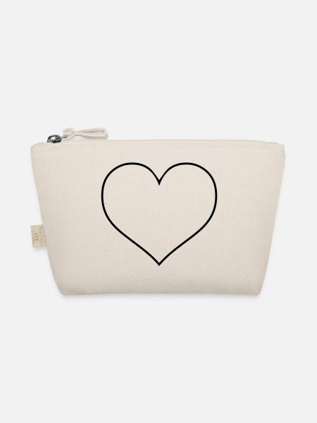 heart - Organic Pouch - nature - Front