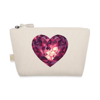 Large heart jewelry. Valentines Day, Mothers Day. - Organic Pouch - nature - Front