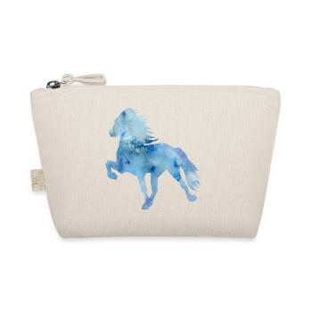 Islandpferd Watercolor blue - Bio-Täschchen - Natur - Vorne