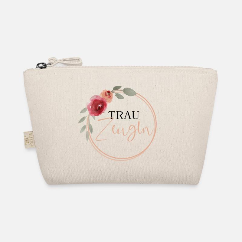 Trauzeugin - Vintage Blumen - Bio-Täschchen - Natur