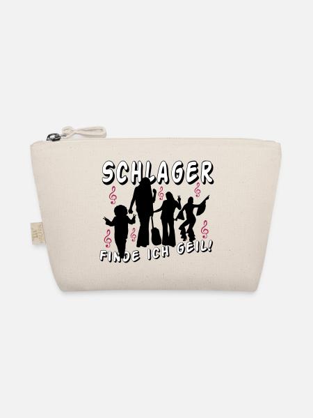 Schlager Liebe Shirt: Finde Ich Geil - Bio-Täschchen - Natur