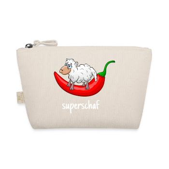 Superschaf, Schaf, Chili, lustiges Schaf, scharf - Bio-Täschchen - Natur - Vorne