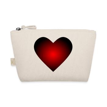 red heart red gift - Organic Pouch - nature - Front