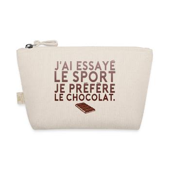 citation humour essayer sport chocolat tablette - Trousse biologique - nature - Devant