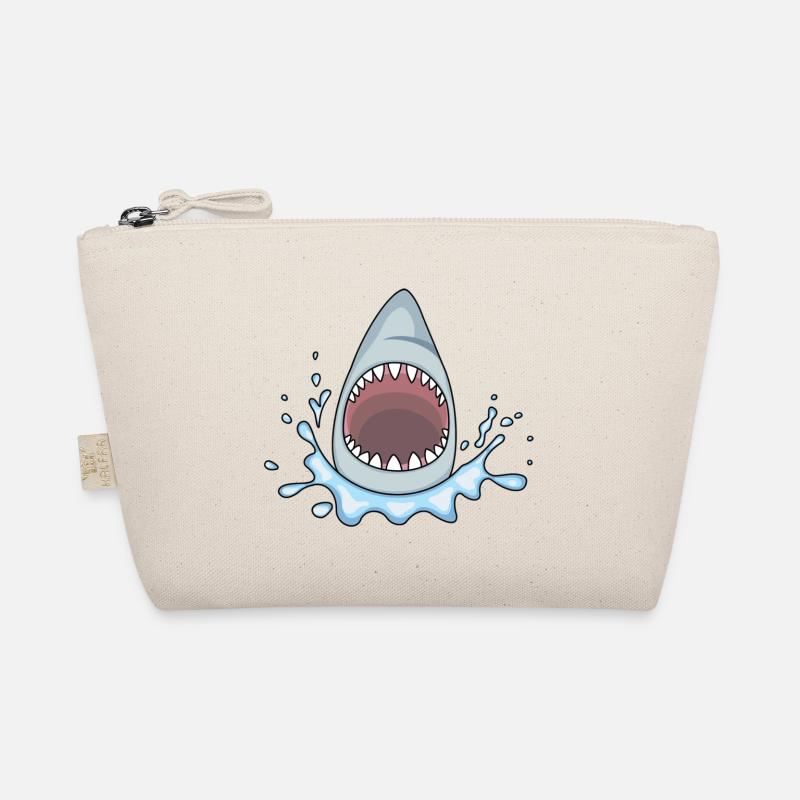 SHARK FISH TEETH - Organic Pouch - nature