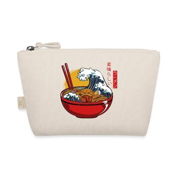 Great Wave Ramen Kawaii Japanese Noodles Japan - Organic Pouch - nature - Front