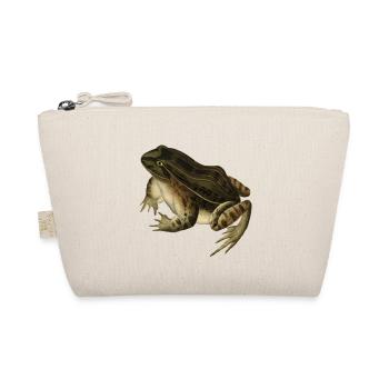 Frosch Kröte Kröte Frosch Illustration Zeichnung Vintage - Bio-Täschchen - Natur - Vorne