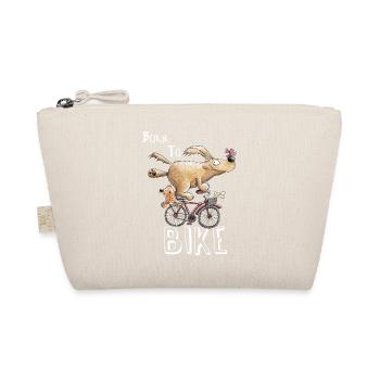 Né à vélo je chien sur dessin animé de vélo - Trousse biologique - nature - Devant