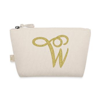 Alphabet W - gold, letter, alphabet, monogram - Bio-Täschchen - Natur - Vorne