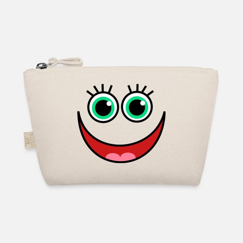 Funny face eyes design Organic Pouch
