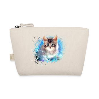 cat, kitten colorful, graffiti, painting, art, cute - Organic Pouch - nature - Front