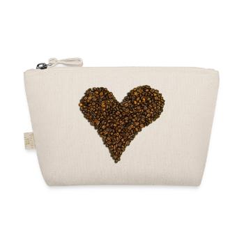 Un cœur fait de grains de café - Trousse biologique - nature - Devant