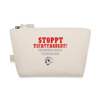 Stop Animal Testing, Together Against Animal Cruelty - Organic Pouch - nature - Front