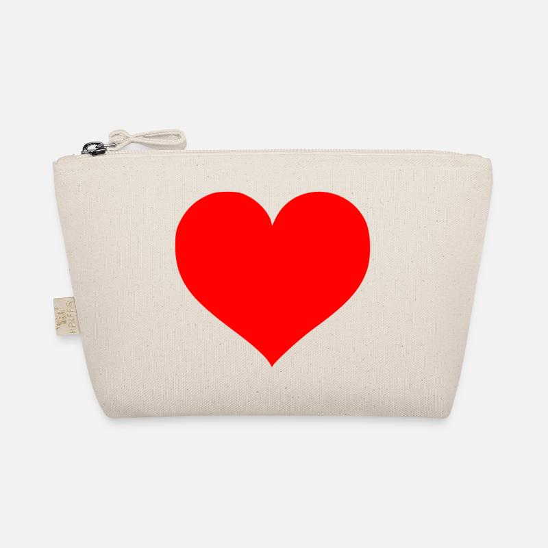 rotes Herz Bio-Täschchen