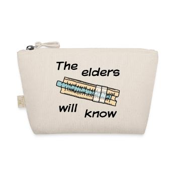 Rechenschieber - The elders will know - dunkel - Bio-Täschchen - Natur - Vorne