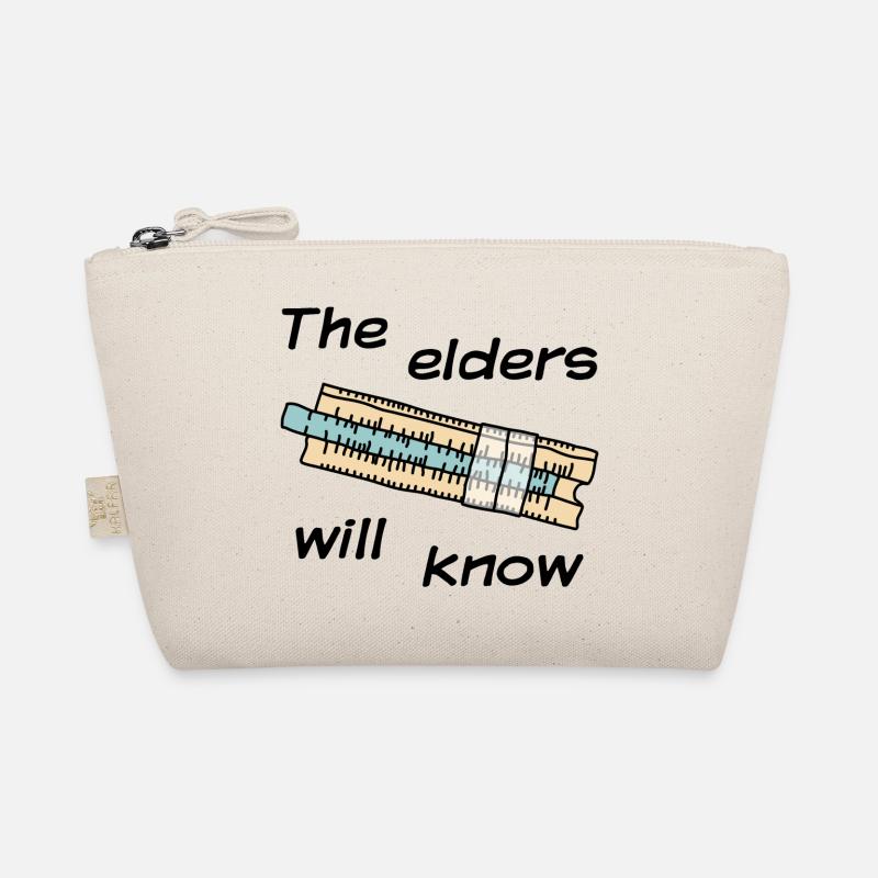 Slide rule - The elders will know - dark Organic Pouch