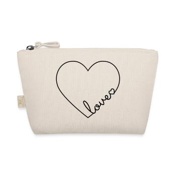 Love love heart heart line - Organic Pouch - nature - Front