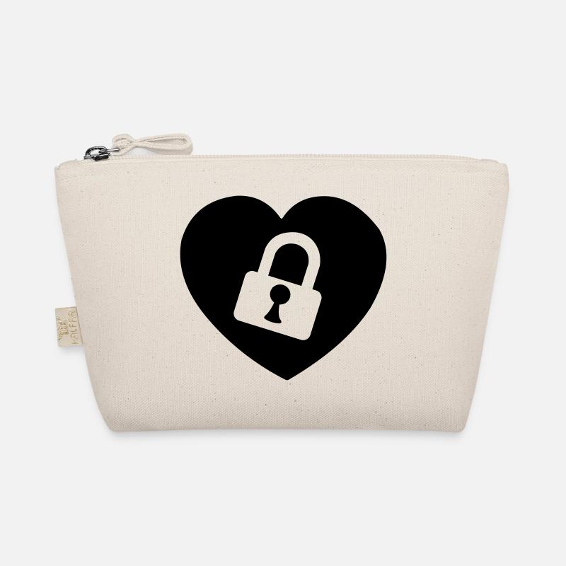 Cœur ou cœur avec serrure ouvert mon cœur Trousse biologique