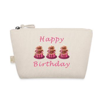 Happy Birthday, Birthday, Happy Birthday hoodies, - Organic Pouch - nature - Front