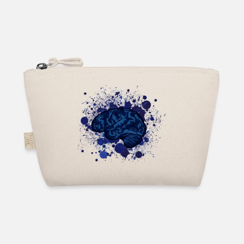 brain brains design fancy stain Organic Pouch