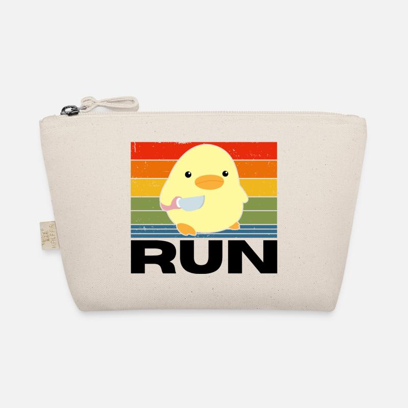 Renn Ente mit Messer Meme Lustiger Spruch Vintage Bio-Täschchen