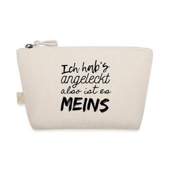 Angeleckt Meins gehört mir Spruch Geschenk Witzig - Bio-Täschchen - Natur - Vorne